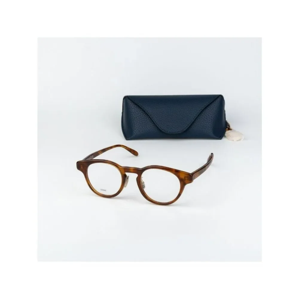 Loewe Women Eyeglasses Blonde Havana Round LW50085F 053 NEW AUTHENTIC